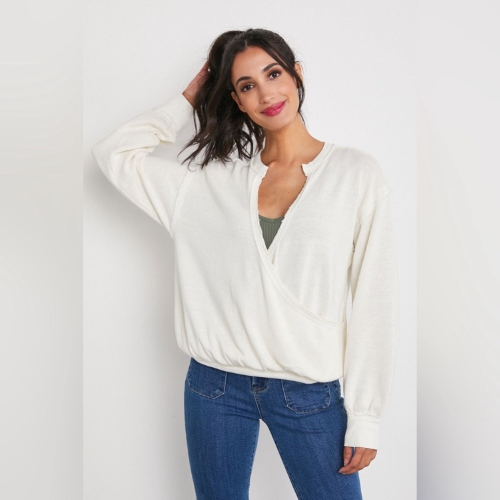 NWT Free People Anyway Tee in Gardenia Size Medium